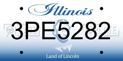 3PE5282 Illinois License Plate