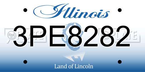 3PE8282 Illinois License Plate