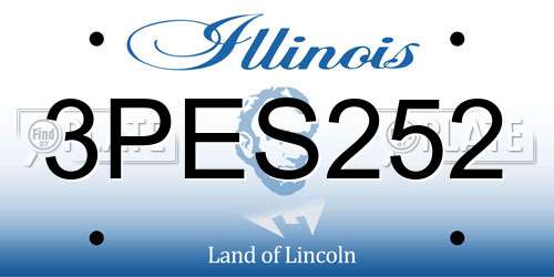 3PES252 Illinois License Plate