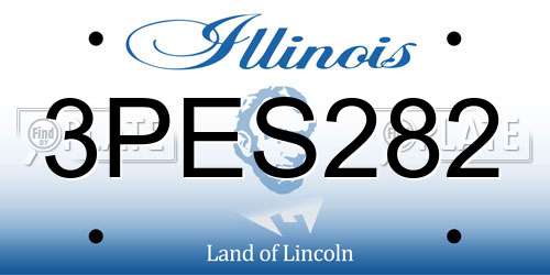 3PES282 Illinois License Plate