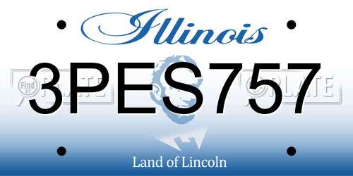 3PES757 Illinois License Plate