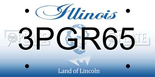 3PGR65 Illinois License Plate