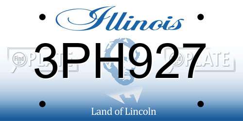 3PH927 Illinois License Plate