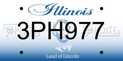 3PH977 Illinois License Plate
