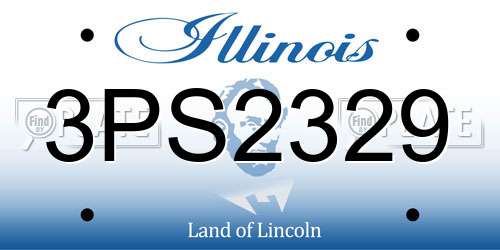 3PS2329 Illinois License Plate