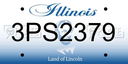 3PS2379 Illinois License Plate