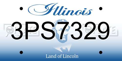 3PS7329 Illinois License Plate