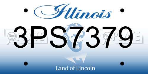 3PS7379 Illinois License Plate