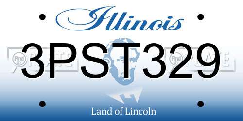 3PST329 Illinois License Plate