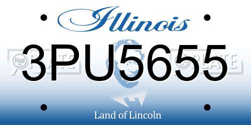 3PU5655 Illinois License Plate