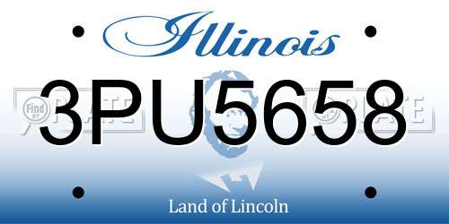 3PU5658 Illinois License Plate