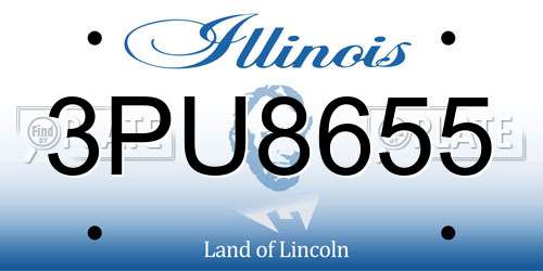 3PU8655 Illinois License Plate