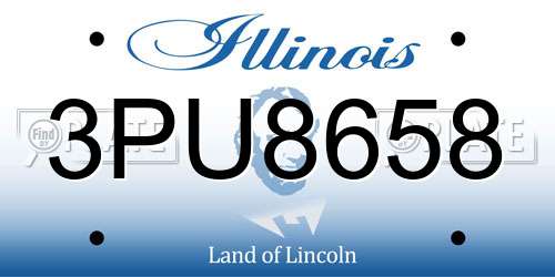 3PU8658 Illinois License Plate
