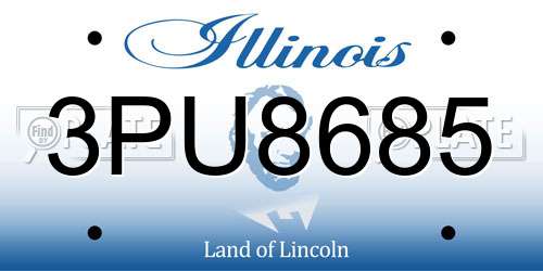 3PU8685 Illinois License Plate
