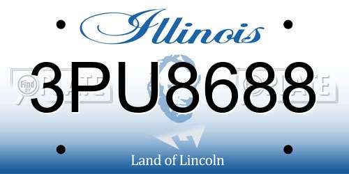 3PU8688 Illinois License Plate