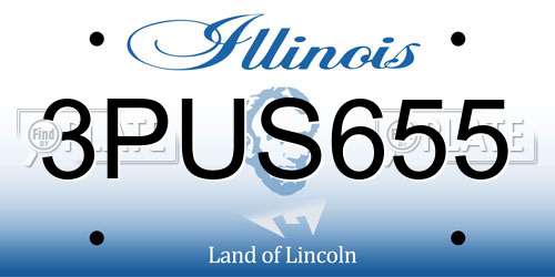 3PUS655 Illinois License Plate