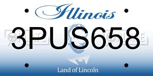 3PUS658 Illinois License Plate
