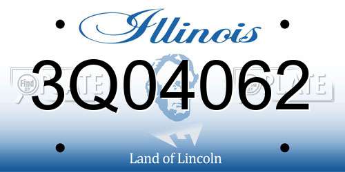 3Q04062 Illinois License Plate