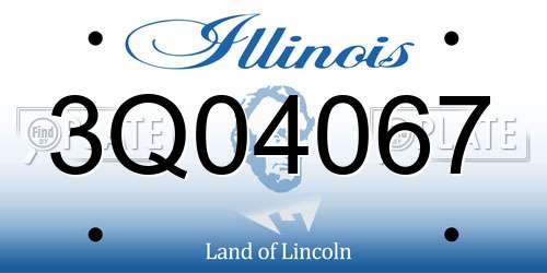 3Q04067 Illinois License Plate