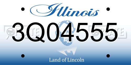 3Q04555 Illinois License Plate