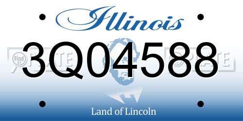 3Q04588 Illinois License Plate