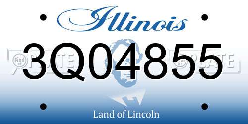 3Q04855 Illinois License Plate