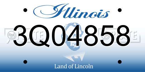 3Q04858 Illinois License Plate