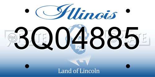 3Q04885 Illinois License Plate