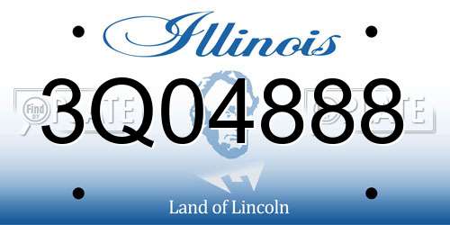 3Q04888 Illinois License Plate