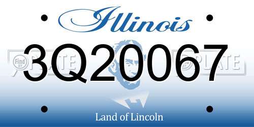 3Q20067 Illinois License Plate