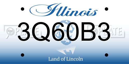 3Q60B3 Illinois License Plate