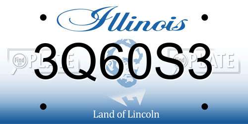 3Q60S3 Illinois License Plate