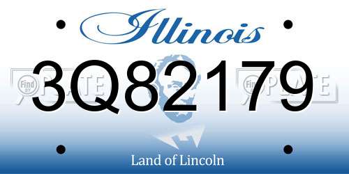 3Q82179 Illinois License Plate