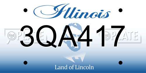 3QA417 Illinois License Plate