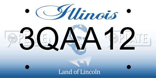 3QAA12 Illinois License Plate