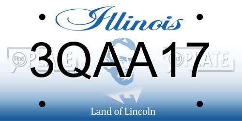 3QAA17 Illinois License Plate