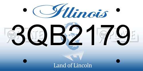 3QB2179 Illinois License Plate
