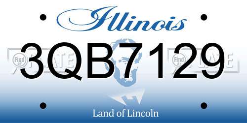 3QB7129 Illinois License Plate