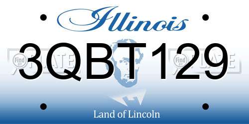 3QBT129 Illinois License Plate
