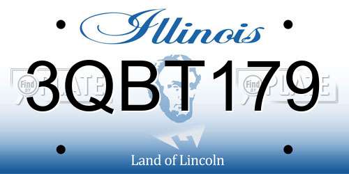 3QBT179 Illinois License Plate