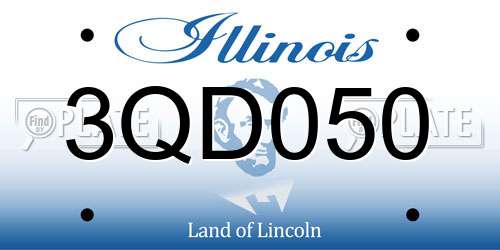 3QD050 Illinois License Plate