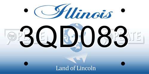 3QD083 Illinois License Plate