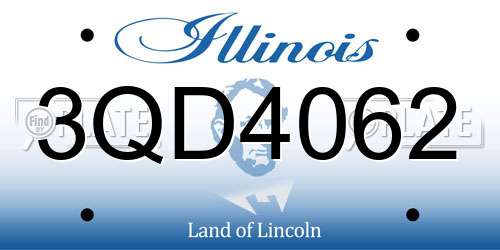 3QD4062 Illinois License Plate