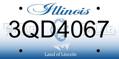 3QD4067 Illinois License Plate