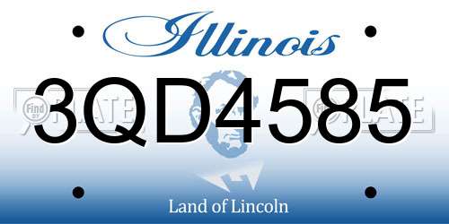 3QD4585 Illinois License Plate
