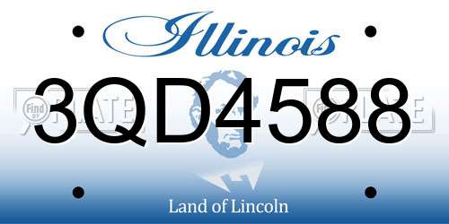 3QD4588 Illinois License Plate