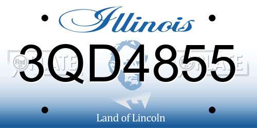 3QD4855 Illinois License Plate