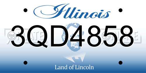 3QD4858 Illinois License Plate