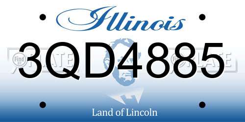 3QD4885 Illinois License Plate