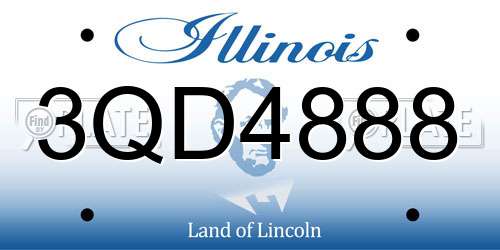 3QD4888 Illinois License Plate